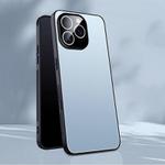 For iPhone 16 Pro Ice Aluminum Metal Explosion-proof Frosted Phone Case(Blue)