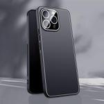 For iPhone 13 Pro Max Ice Aluminum Metal Explosion-proof Frosted Phone Case(Black)