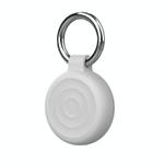 For AirTag Wave Protective Protective Case Cover with Keychain(White)