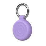 For AirTag Wave Protective Protective Case Cover with Keychain(Lilac Purple)
