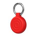 For AirTag Wave Protective Protective Case Cover with Keychain(Red)
