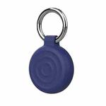 For AirTag Wave Protective Protective Case Cover with Keychain(Dark Blue)