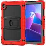 For Lenovo Tab 10.1 TB-311XU/FU Silicone Hydric PC Tablet Case with Shoulder Strap & Holder(Red)