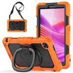 For Lenovo Tab One / K9 TB305FU 2025 D Type Silicone Hybrid PC Tablet Case with Handle Holder(Orange)