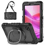 For Lenovo Tab One / K9 TB305FU 2025 D Type Silicone Hybrid PC Tablet Case with Handle Holder(Black)