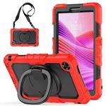 For Lenovo Tab One / K9 TB305FU 2025 D Type Silicone Hybrid PC Tablet Case with Handle Holder(Red)