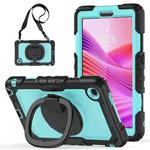 For Lenovo Tab One / K9 TB305FU 2025 D Type Silicone Hybrid PC Tablet Case with Handle Holder(Light Blue PC)