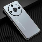 For Honor X50 Frosted Metal Phone Case(Blue)