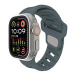 For Apple Watch 42mm / 41mm / 40mm / 38mm Slanted Hole Silicone Watch Band(Moonlight Grey)