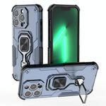 For iPhone 13 Pro Max Metal Kickstand TPU Hybrid PC Phone Case(Blue)