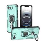 For iPhone 16e Metal Kickstand TPU Hybrid PC Phone Case(Green)
