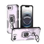 For iPhone 16e Metal Kickstand TPU Hybrid PC Phone Case(Purple)