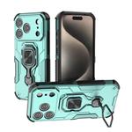 For iPhone 17 Pro Metal Kickstand TPU Hybrid PC Phone Case(Green)