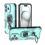 For iPhone 17 Metal Kickstand TPU Hybrid PC Phone Case(Green)