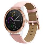 20mm Rose Gold Buckle Leather Watch Band(Pink)