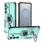 For Samsung Galaxy S25+ 5G Metal Kickstand TPU Hybrid PC Phone Case(Green)