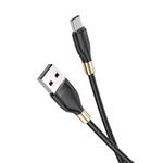 hoco U92 1.2m 2.4A USB to Type-C / USB-C Gold Collar Charging Data Cable(Black)