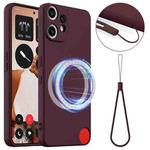 For Nothing CMF Phone 2 Pro Shockproof Silicone Magsafe Phone Case(Plum Color)