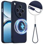 For OPPO Find X8 Shockproof Silicone Magsafe Phone Case(Navy Blue)