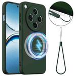 For OPPO Find X8 Shockproof Silicone Magsafe Phone Case(Dark Green)