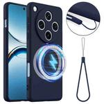 For OPPO Find X8 Pro Shockproof Silicone Magsafe Phone Case(Navy Blue)