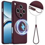 For OPPO Find X8 Pro Shockproof Silicone Magsafe Phone Case(Plum Color)