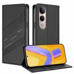 For vivo V50 Lite 5G Embossed Multi-functional Wallet Retro Leather Phone Case(Black)
