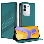 For vivo Y29 4G Global Embossed Multi-functional Wallet Retro Leather Phone Case(Dark Green)