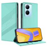 For vivo Y78+ 5G Global Embossed Multi-functional Wallet Retro Leather Phone Case(Mint Green)
