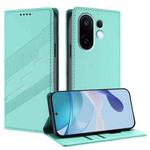 For vivo S30 Pro mini Embossed Multi-functional Wallet Retro Leather Phone Case(Mint Green)