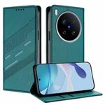 For vivo X200 Ultra Embossed Multi-functional Wallet Retro Leather Phone Case(Dark Green)