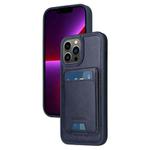 For iPhone 13 Pro Max BETOPNICE Vertical Flip Detachable MagSafe Wallet Phone Case(Blue)