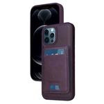 For iPhone 12 Pro Max BETOPNICE Vertical Flip Detachable MagSafe Wallet Phone Case(Purple)