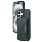 For iPhone 16 BETOPNICE Horizontal Flip Detachable MagSafe Wallet Phone Case(Green)