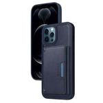 For iPhone 12 Pro Max BETOPNICE Horizontal Flip Detachable MagSafe Wallet Phone Case(Blue)