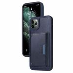 For iPhone 11 Pro Max BETOPNICE Horizontal Flip Detachable MagSafe Wallet Phone Case(Blue)