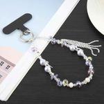 Tassel Crystal Chain Phone Anti-lost Short Lanyard(Purple)