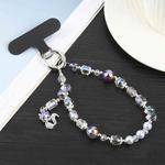 Fox Crystal Chain Phone Anti-lost Short Lanyard(Purple)