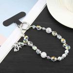 Fox Crystal Chain Phone Anti-lost Short Lanyard(White)