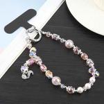 Fox Crystal Chain Phone Anti-lost Short Lanyard(Pink)