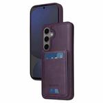 For Samsung Galaxy S24 FE 5G BETOPNICE Vertical Flip Detachable MagSafe Wallet Phone Case(Purple)