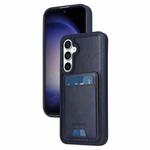 For Samsung Galaxy S23 FE 5G BETOPNICE Vertical Flip Detachable MagSafe Wallet Phone Case(Blue)