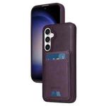 For Samsung Galaxy S23 FE 5G BETOPNICE Vertical Flip Detachable MagSafe Wallet Phone Case(Purple)