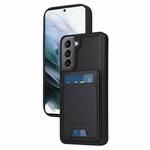 For Samsung Galaxy S21 5G BETOPNICE Vertical Flip Detachable MagSafe Wallet Phone Case(Black)