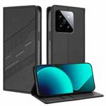 For Xiaomi 14 5G Global Embossed Multi-functional Wallet Retro Leather Phone Case(Black)