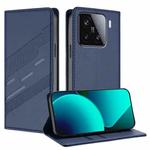 For Xiaomi 15 Embossed Multi-functional Wallet Retro Leather Phone Case(Dark Blue)