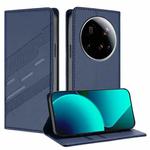 For Xiaomi 15 Ultra Embossed Multi-functional Wallet Retro Leather Phone Case(Dark Blue)