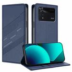 For Xiaomi Poco M4 Pro 4G Embossed Multi-functional Wallet Retro Leather Phone Case(Dark Blue)