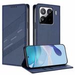 For Xiaomi 15S Pro Embossed Multi-functional Wallet Retro Leather Phone Case(Dark Blue)