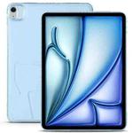 For iPad Air 11 2024 / 2025 Folding Magnetic Holder Acrylic Leather Back Tablet Case(Sky Blue)